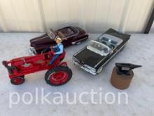 (2) CARS & IH TRACTOR TOYS