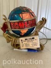 SCHLITZ LIGHTED SPINNING GLOBE  **NO SHIPPING AVAILABLE**