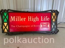 MILLER HIGH LIFE LIGHTED SIGN