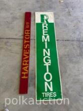 REMINGTON TIRES SIGN & HARVESTOR '69' SIGN