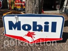 MOBILE SIGN DOUBLED SIDED PORCELAIN ORIGINAL (58"X29")