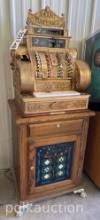 BRASS CASH REGISTER W/STAND