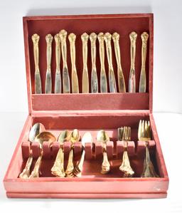 GODINGER "GRAND MASTER" GOLD ELECTROPLATE FLATWARE