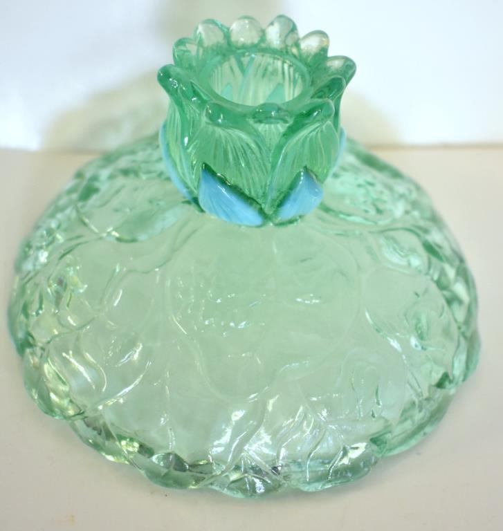 FENTON "WATER LILY" CANDLE HOLDERS