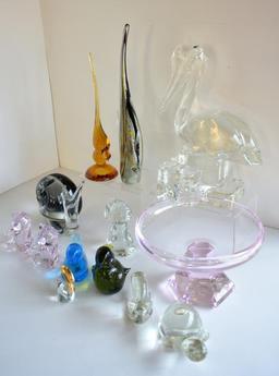 VINTAGE ART GLASS FIGURINES & MORE