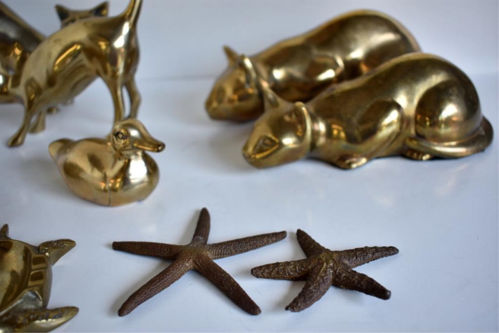 ASSORTED BRASS ANIMAL FIGURINES