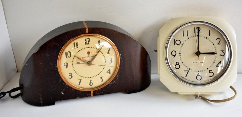 TWO VINTAGE CLOCKS