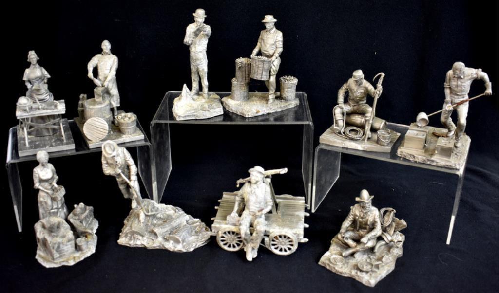 VINTAGE RON HINOTE FINE PEWTER FIGURINES