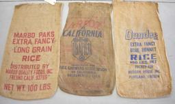 30 ASSORTED BURLAP FEED SACKS