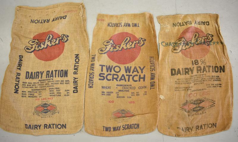 30 ASSORTED BURLAP FEED SACKS