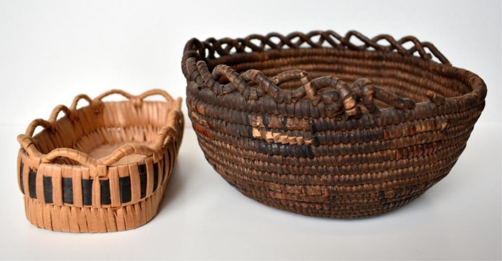 TWO ANTIQUE THOMPSON RIVER INDIAN BASKETS