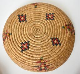 THREE ANTIQUE ESKIMO WOVEN TRAYS