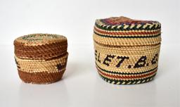 ANTIQUE NOOTKA & MAKAH BASKETS