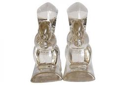 GLASS SQUIRREL BOOKENDS (ST. JUDE CHARITY LOT)