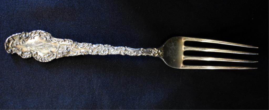 ORNATE SHREVE & CO STERLING SILVER FLATWARE