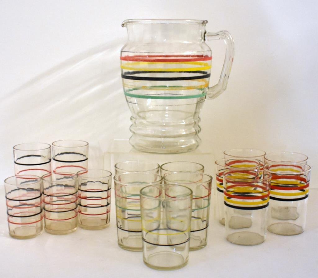 RING "A" DING PITCHER & GLASSES