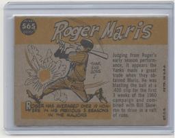 1960 TOPPS ROGER MARIS BASEBALL TRADING CARD