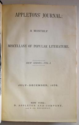 FOUR VOLUMES OF "APPLETON'S JOURNAL" 1876-1878