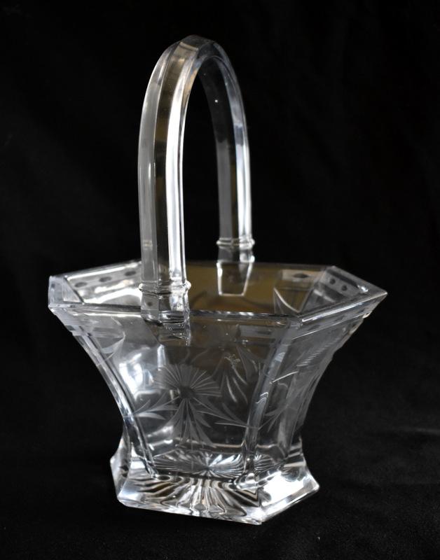 HEISEY GLASS BASKET (ST. JUDE CHARITY LOT)