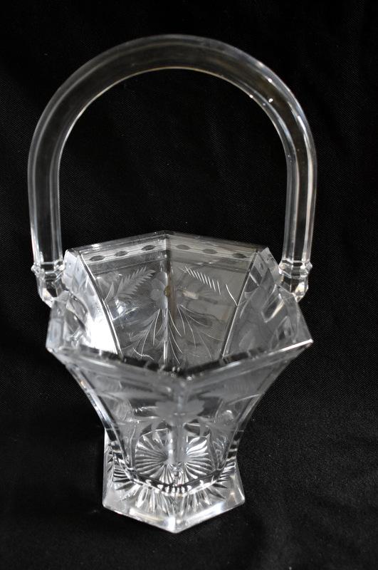 HEISEY GLASS BASKET (ST. JUDE CHARITY LOT)