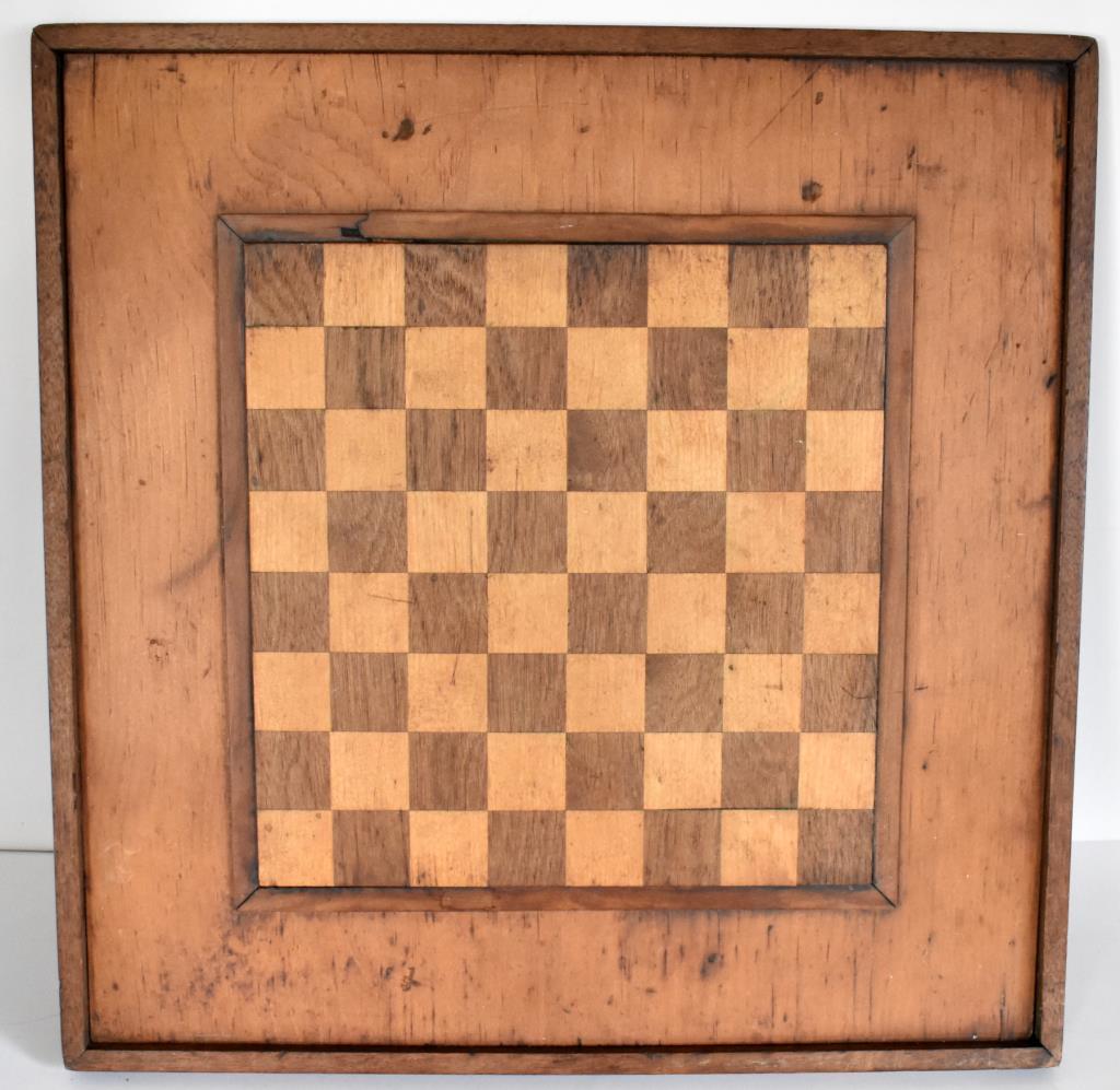 THREE PRIMITIVE WOODEN GAME BOARDS