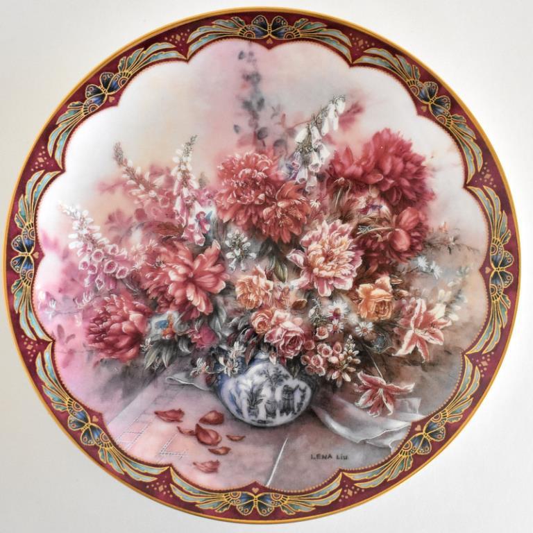 FOUR LENA LIU "FLOWER FAIRIES" DECORATIVE PLATES