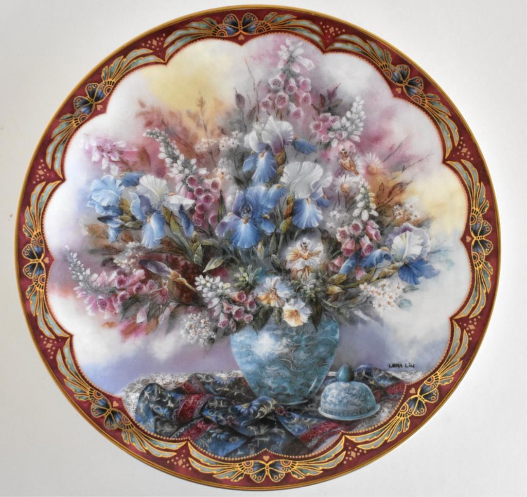 FOUR LENA LIU "FLOWER FAIRIES" DECORATIVE PLATES