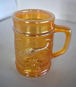 FOUR VINTAGE PACIFIC NW CARNIVAL GLASS CLUB MUGS