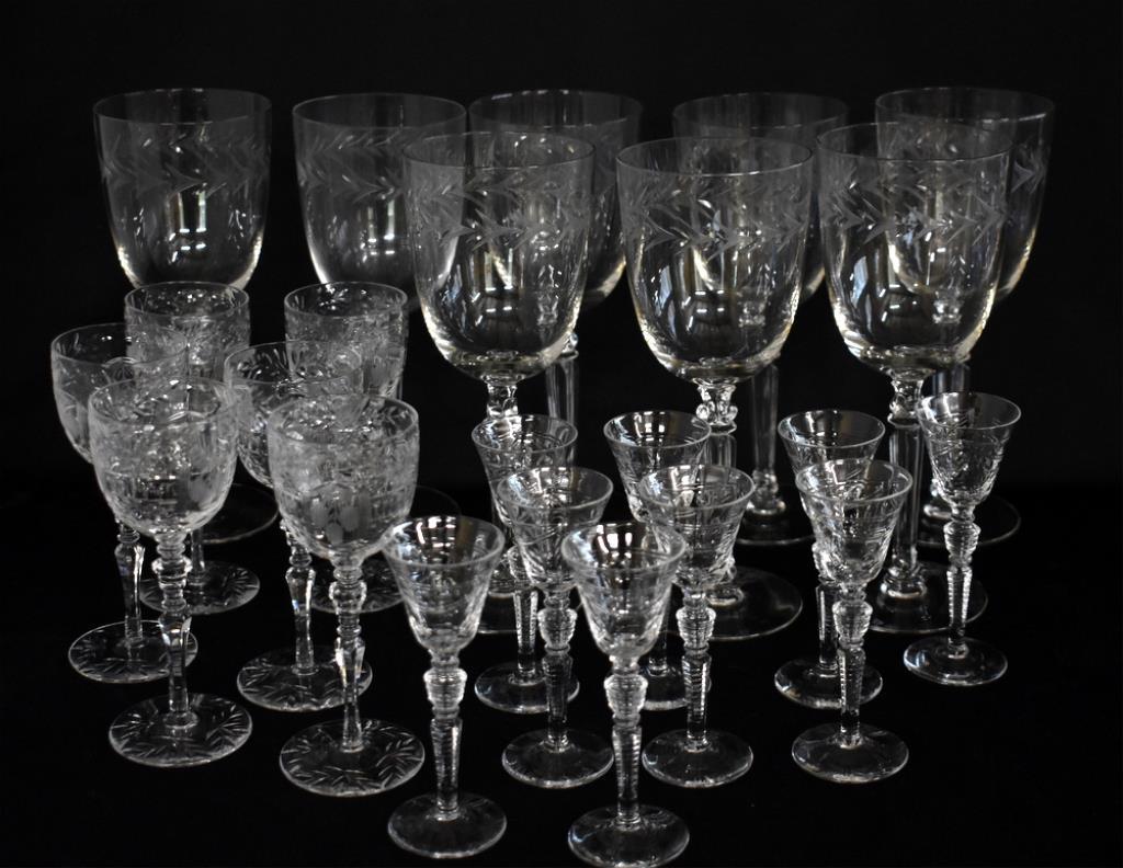 ASSORTED GLASS STEMWARE