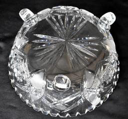 TWO FOOTED CUT GLASS BOWLS - CASA CHARITY ITEM