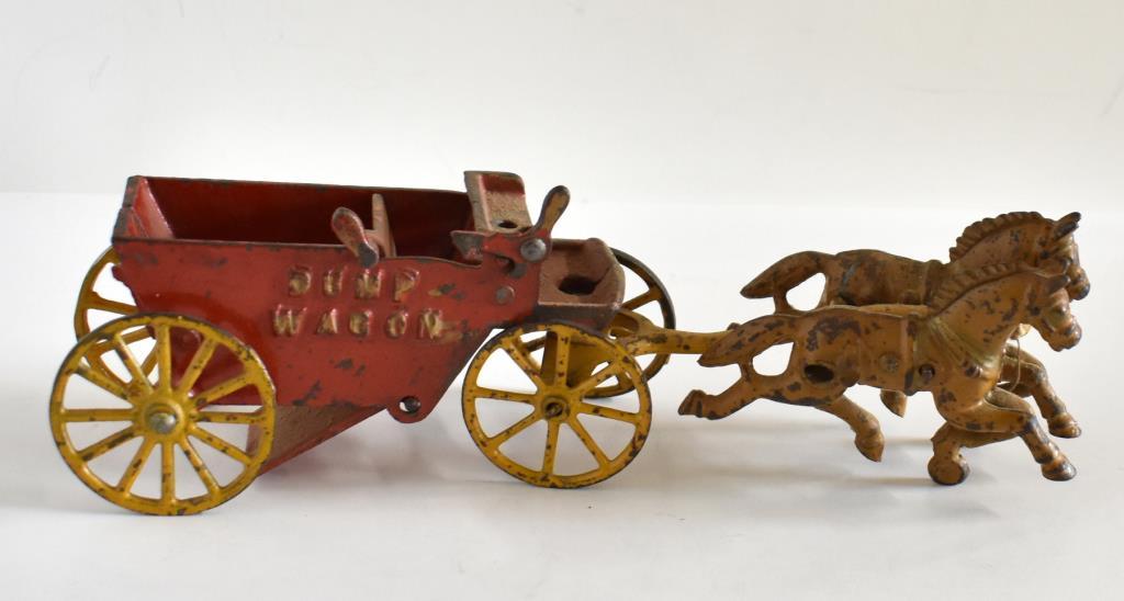 CAST IRON DUMP WAGON TOY