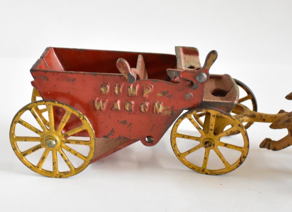 CAST IRON DUMP WAGON TOY