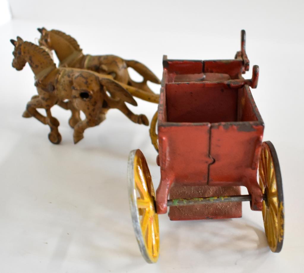 CAST IRON DUMP WAGON TOY