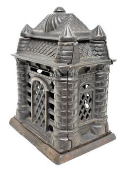 CAST IRON "FOUR TOWERS" BANK