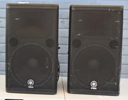 TWO YAMAHA DSR115 FLOOR MONITORS