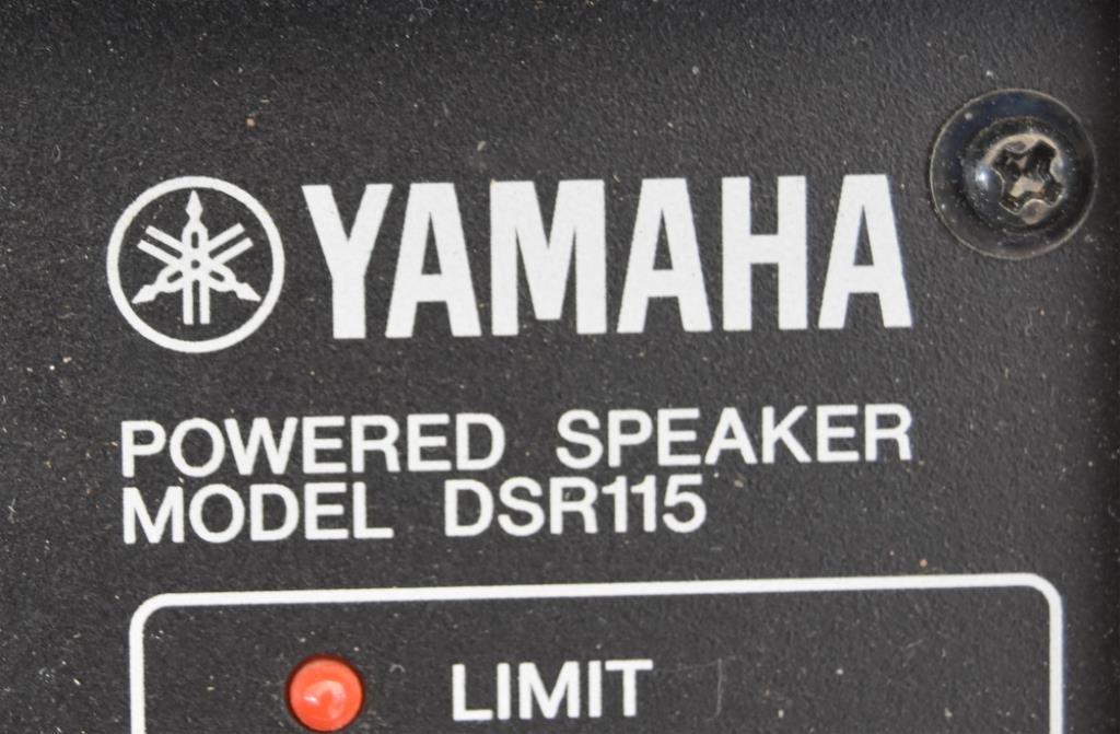 TWO YAMAHA DSR115 FLOOR MONITORS