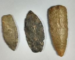 Three Paleo Lance Types.