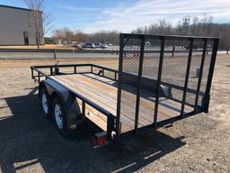 2018 CURRAHEE LD614 T/A EQUIPMENT TRAILER, VIN:4TELS1426J1038346, 76'' X 14