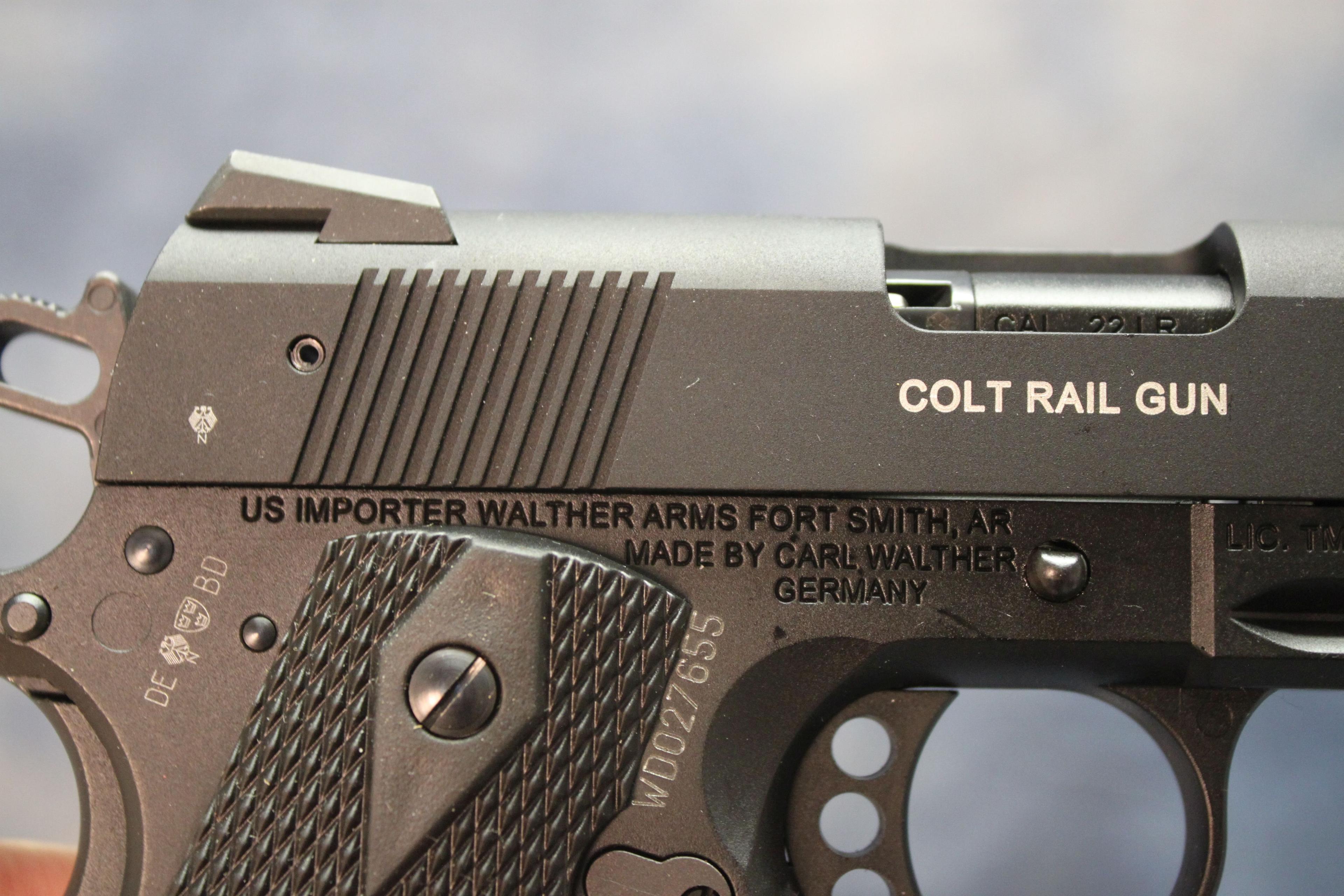 12E. Colt 1911 Gov. Model .22LR Rail Gun 5” SN: WD027655