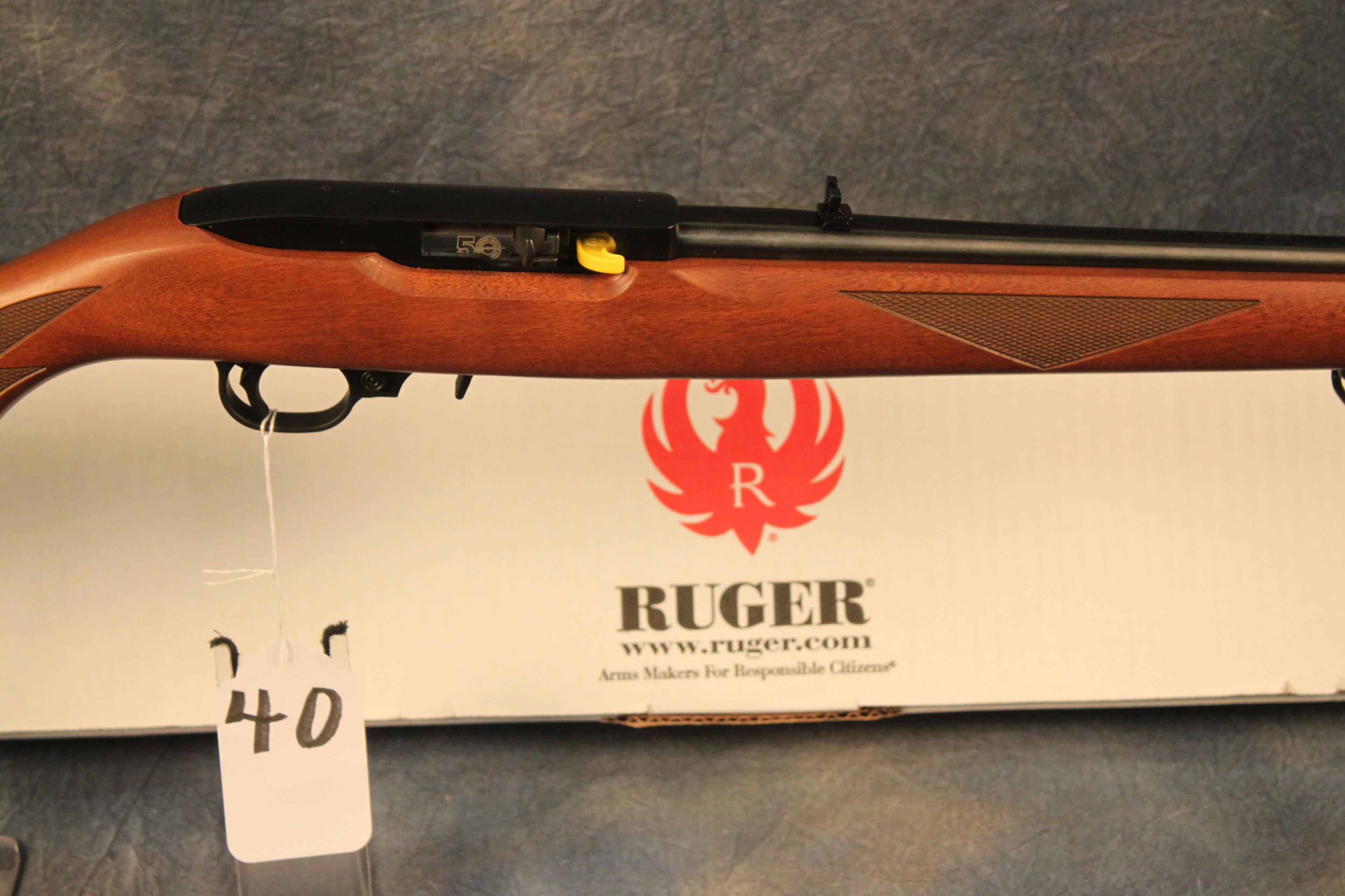 40. Ruger 10/22 Deluxe 50th Aniv, 22” Barrel w/ Swivels SN:0010-07260