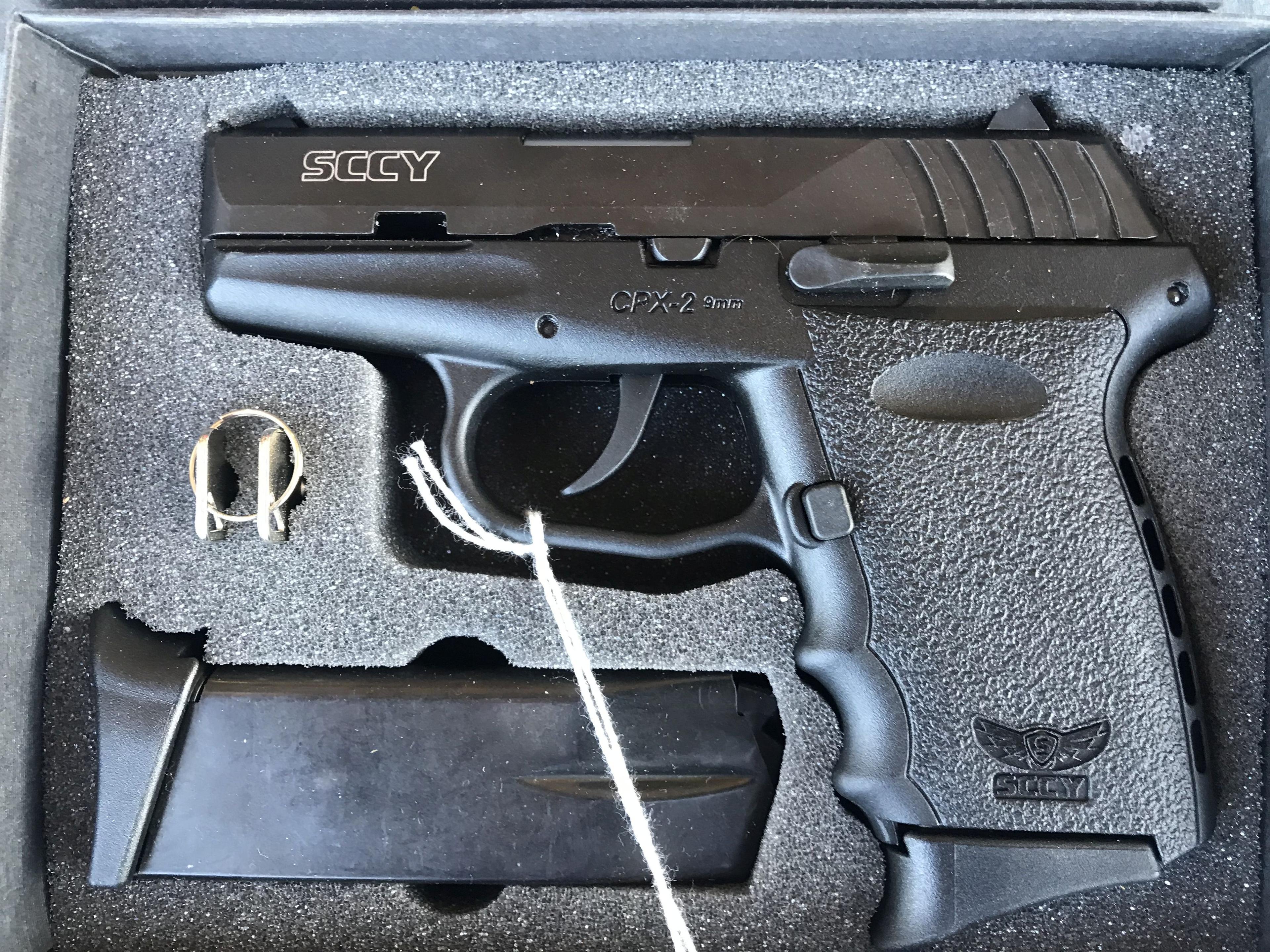 15. SCCY Model CPX-2 9MM w/ Extra Mag & Box SN: 344345