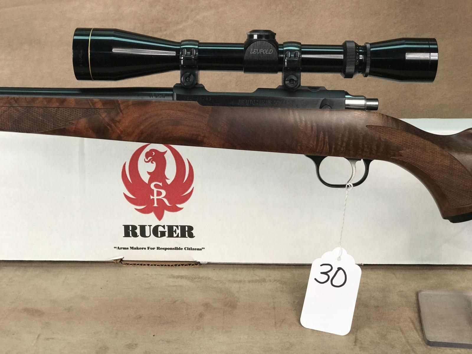 30. Ruger 77/17 .17HMR, Leupold VX-I 4-12x40 Scope SN:702–96283