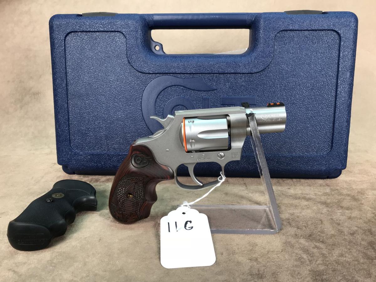 11G. Colt Cobra .38SPL+P, NRA Ed. w/ Engraved Wood Grips, New w/ Case SN: RA534844