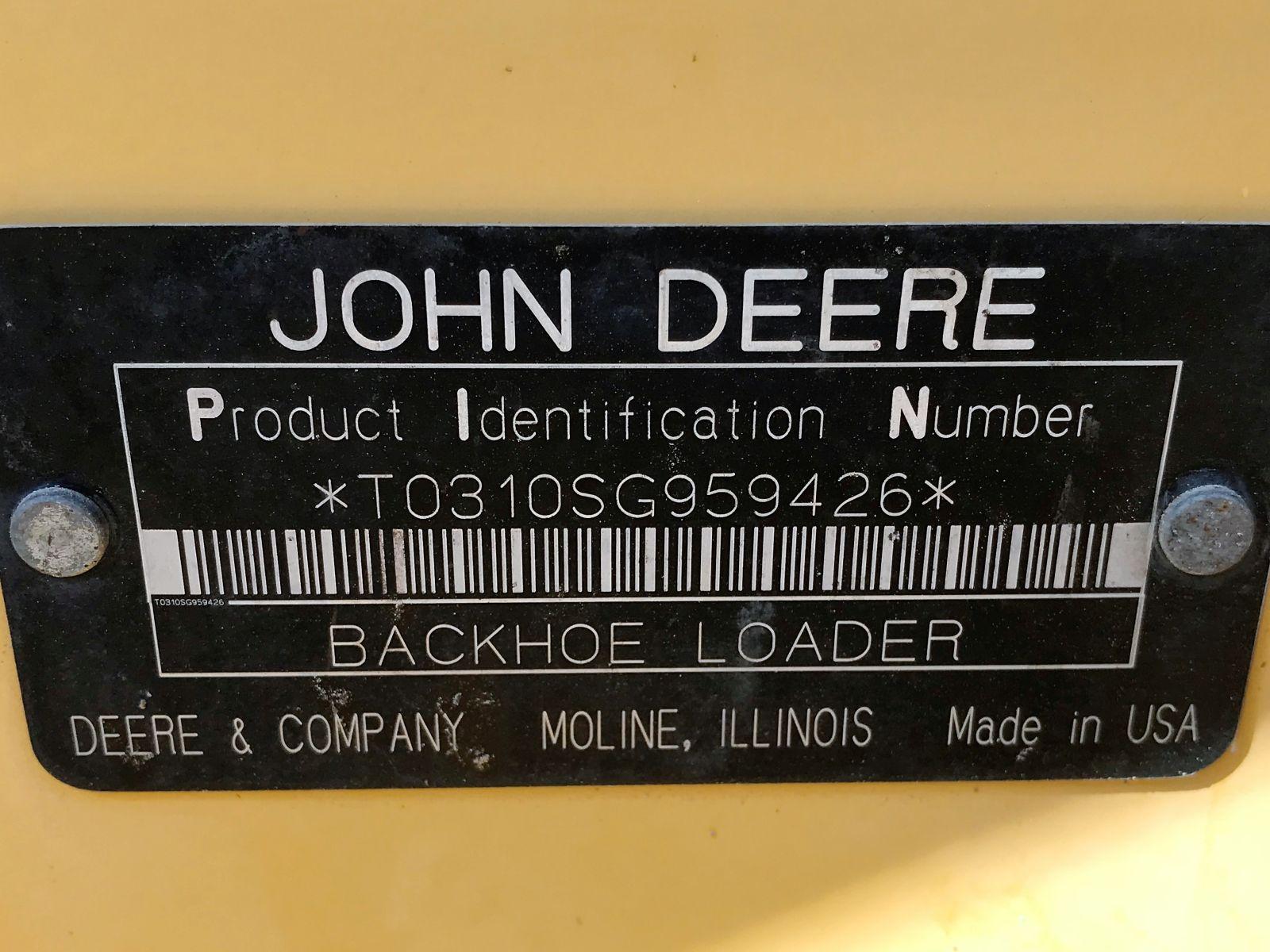 ‘05 John Deere 310SG Backhoe, 4x4