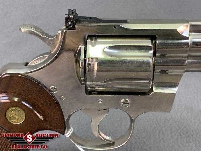 5. Colt Python .357 Mag, 4” Barrel, Adj. Rear Sites, Nickel Finish SN: E29575