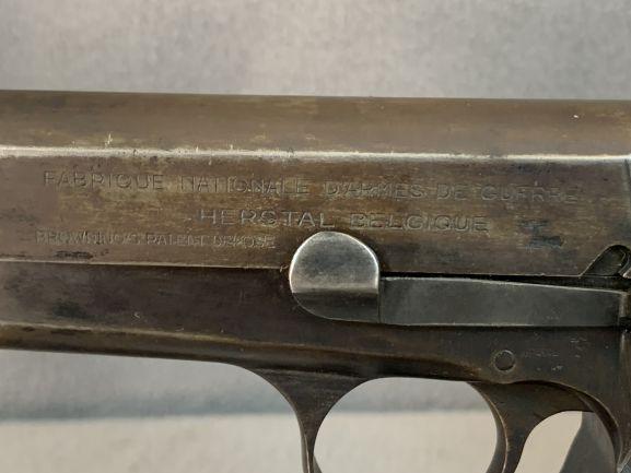 2A. Fabrique Nationale D’Armes De Guerre (Browning Patent, Thumbprint) 9mm Luger