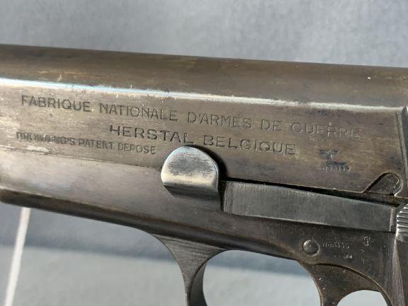 2A. Fabrique Nationale D’Armes De Guerre (Browning Patent, Thumbprint) 9mm Luger