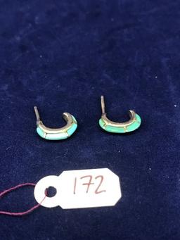 172. .925 Sterling Earrings, 1.4 gm.