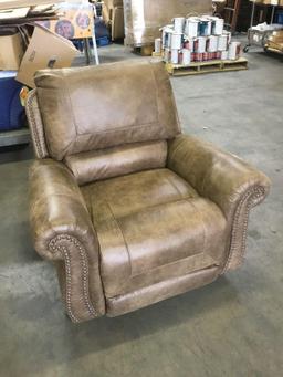 Bessemer Manual Rocker Recliner by Signature Design by Ashley in Earth Faux Leather