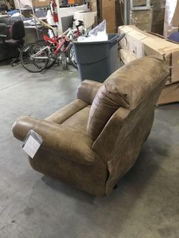 Bessemer Manual Rocker Recliner by Signature Design by Ashley in Earth Faux Leather